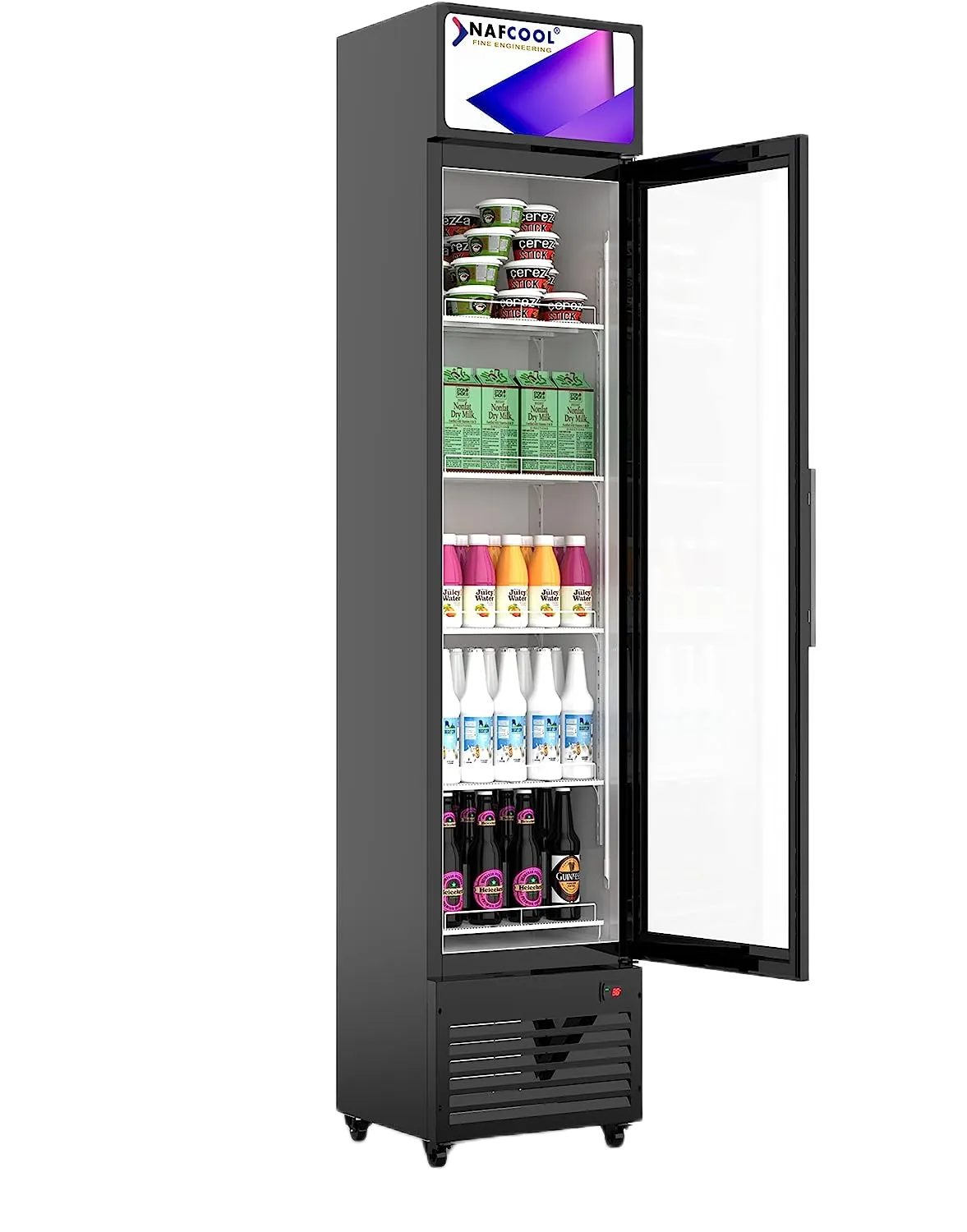 SDGR15'' SLIM GLASS DOOR DISPLAY 15 Merchandiser Refrigerator