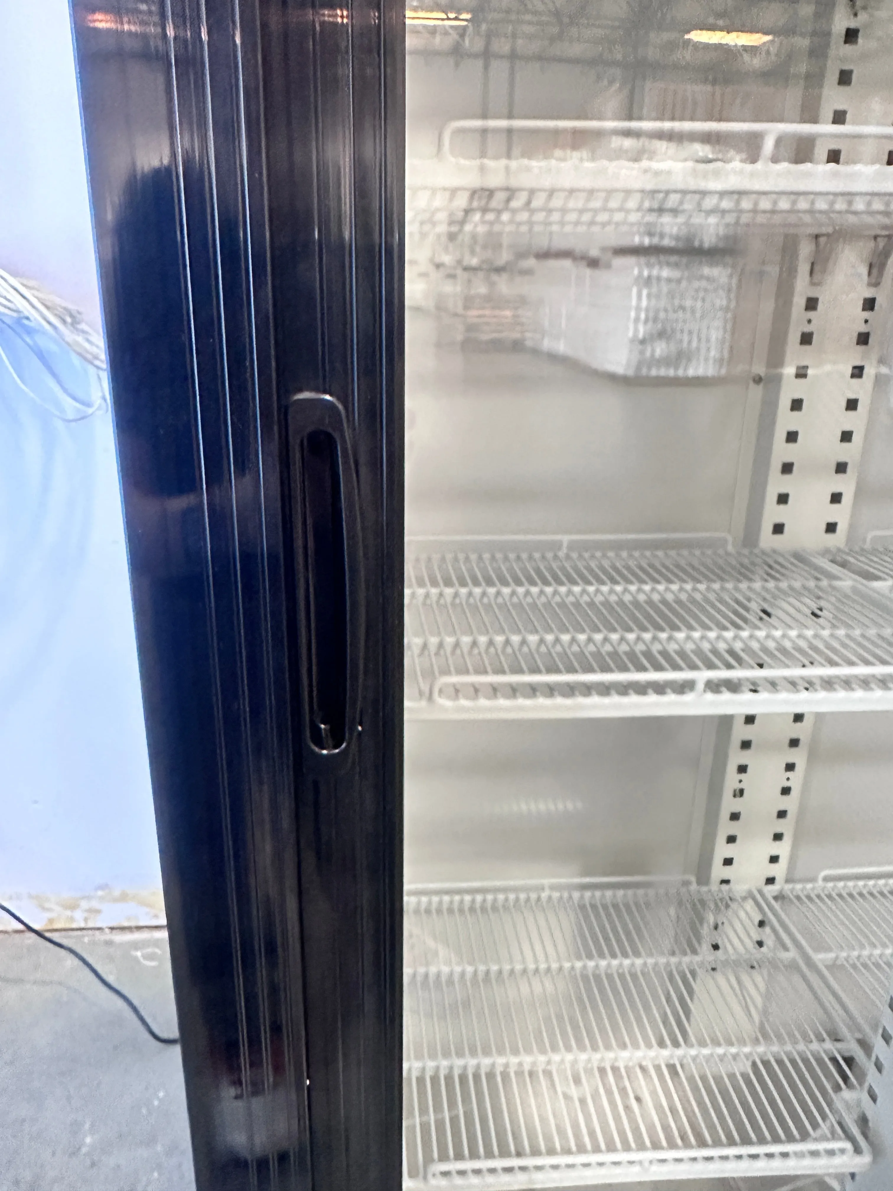 SDGRX(S) ETL. ETL Sanitation 36 inch Two section sliding glass door merchandiser refrigerator