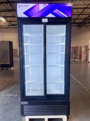 SDGRX(S) ETL. ETL Sanitation 36 inch Two section sliding glass door merchandiser refrigerator
