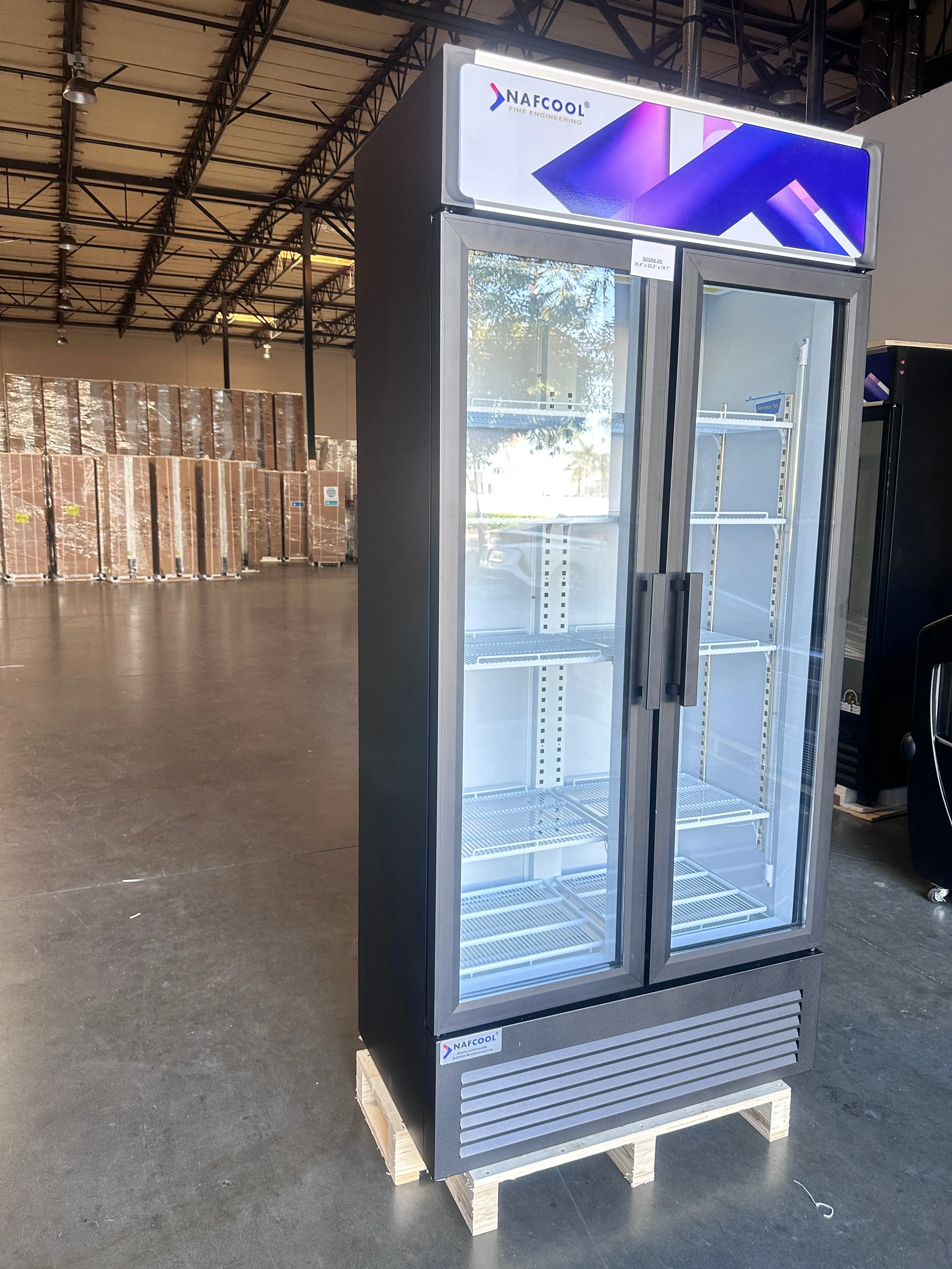 SGDRX(H) 36 Two Section Hinge Glass Door Merchandiser Refrigerator
