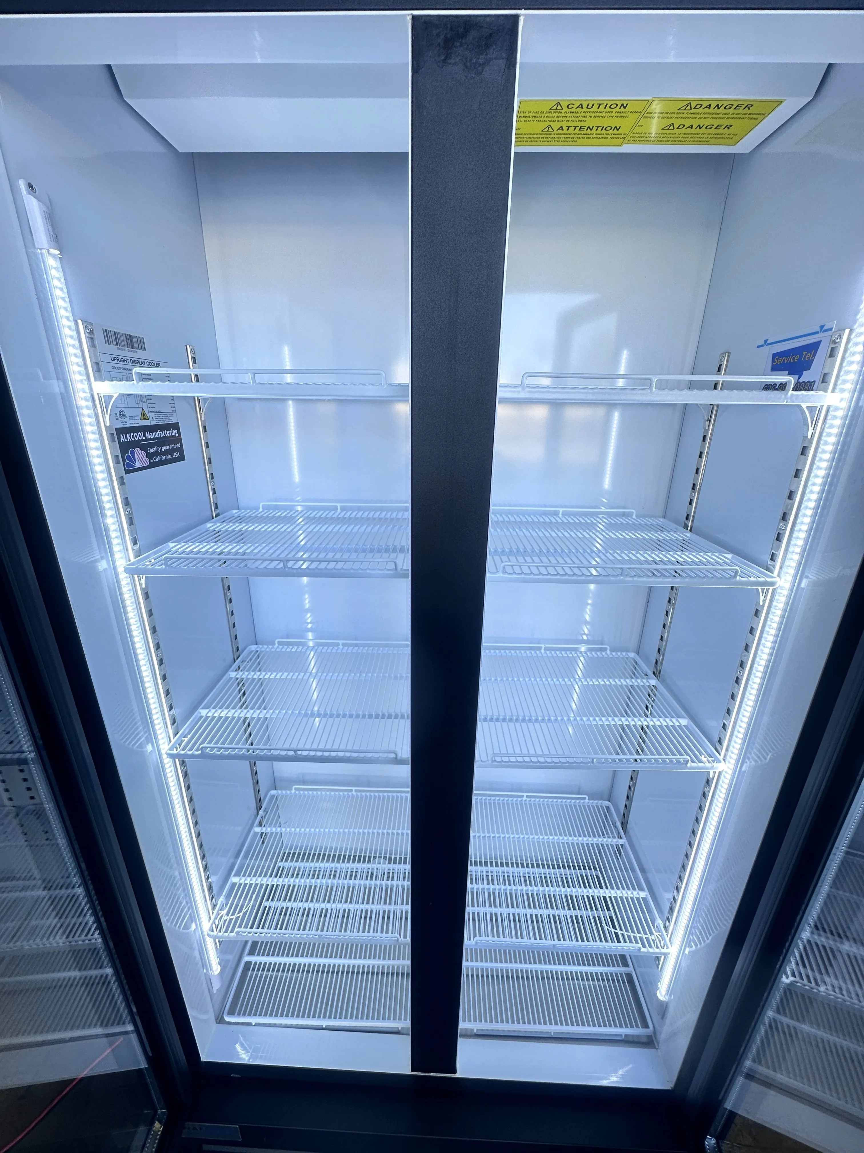 SGDRX(H) 36 Two Section Hinge Glass Door Merchandiser Refrigerator