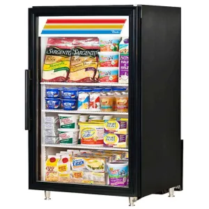 True GDM-07-HC~TSL01 24 Countertop Display Refrigerator w/ Front Access - Swing Door. Black. 115v