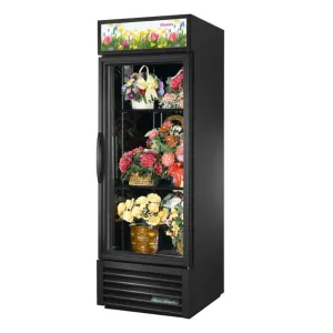 True GDM-23FC-HC~TSL01 1 Section Floral Cooler w/ Swinging Door - Black. 115v