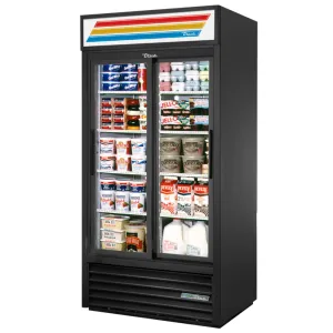True GDM-33-HC-LD 40 Two Section Glass Door Merchandiser. (2) Sliding Doors. 115v