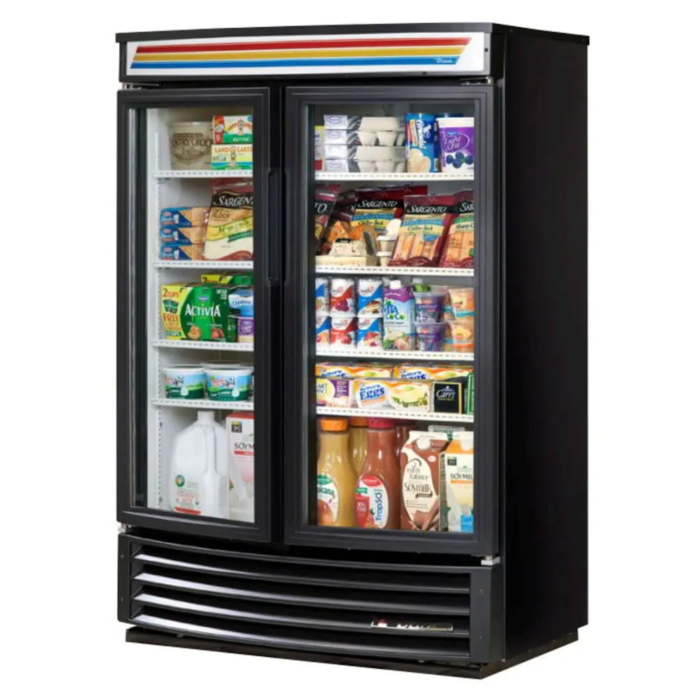 True GDM-35SL-RF-HC-LD 40 Two Section Glass Door Merchandiser. (2) Left/Right Hinge Doors. 115V