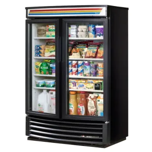 True GDM-35SL-RF-HC-LD 40 Two Section Glass Door Merchandiser. (2) Left/Right Hinge Doors. 115V