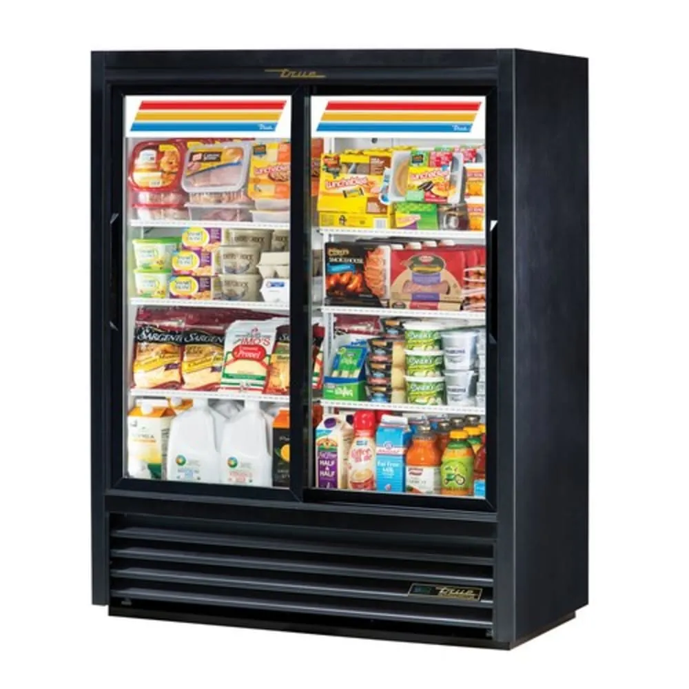 True GDM-41SL-60-HC-LD 47 Two Section Glass Door Merchandiser. (2) Sliding Doors. 115v