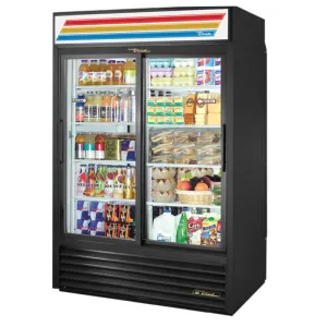 True GDM-47RL-HC-LD 54 Two Section Glass Door Merchandiser. (2) Sliding Doors. 115v