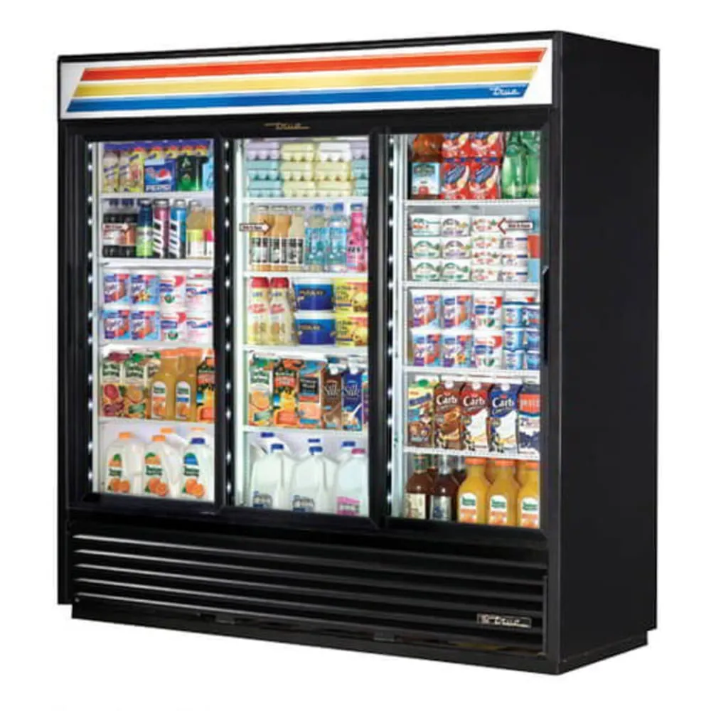 True GDM-69-HC-LD 78 Three Section Glass Door Merchandiser. (3) Sliding Doors. 115v
