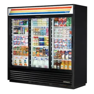 True GDM-69-HC-LD 78 Three Section Glass Door Merchandiser. (3) Sliding Doors. 115v