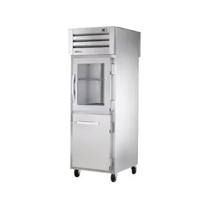 True STG1R-1HG/1HS-HC. Commercial 27.5 Reach-In Refrigerator. (1) Glass Door. (1) Solid Door 1 Section