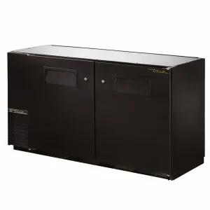 True TBB-24GAL-60-HC. Commercial 60 Bar Refrigerator - 2 Swinging Solid Doors. Black. 115v