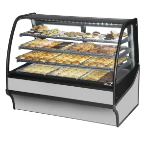 True TDM-DC-59-GE/GE-S-S 59 1/4 Full Service Dry Bakery Case w/ Curved Glass - (4) Levels. 115v