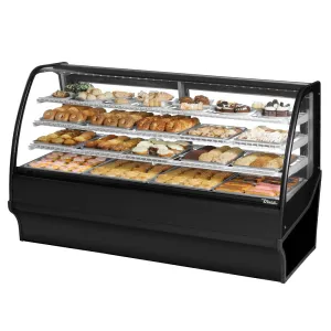 True TDM-DC-77-GE/GE-W-W 77 1/4 Full Service Dry Bakery Case w/ Curved Glass - (4) Levels. 115v
