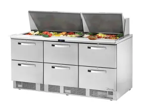 True TFP-72-30M-D-6~SPEC3. Commercial 72.13 6 Drawer SPEC SERIES Sandwich Salad Unit