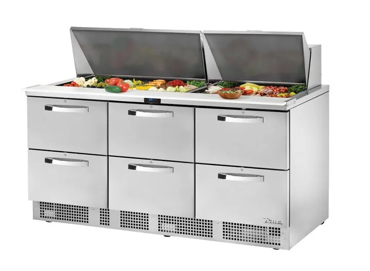 True TFP-72-30M-D-6~SPEC3. Commercial 72.13 6 Drawer SPEC SERIES Sandwich Salad Unit