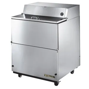 True TMC-34-S-SS-HC Milk Cooler w/ Top & Side Access - (512) Half Pint Carton Capacity. 115v