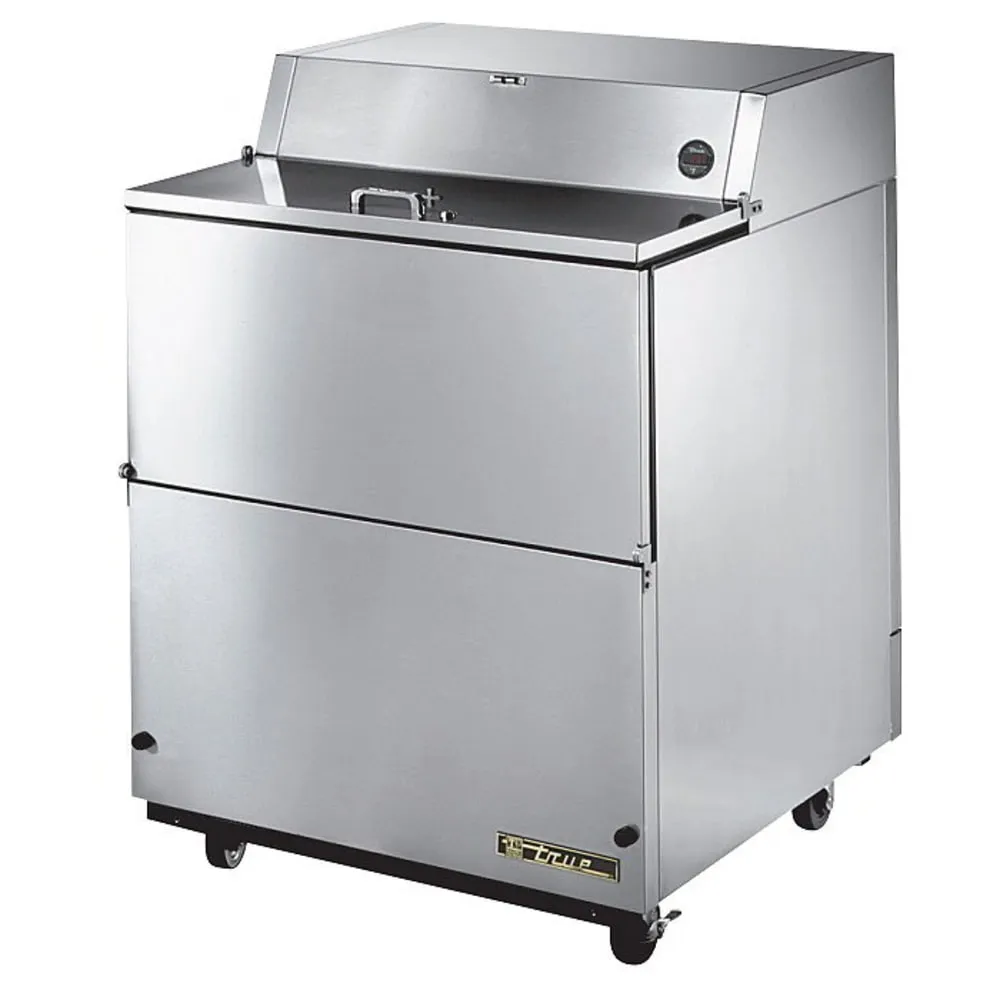 True TMC-34-S-SS-HC Milk Cooler w/ Top & Side Access - (512) Half Pint Carton Capacity. 115v