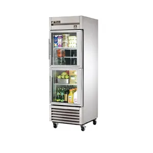True TS-23G-2-HC~FGD01. Commercial 27 Reach-In Refrigerator Glass Doors 1 Section