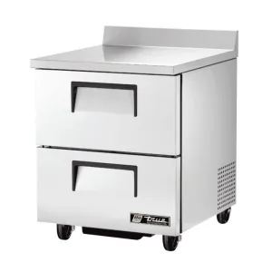 True TWT-27D-2-HC 28 Worktop Refrigerator w/ (1) Section & (2) Drawers. 115v