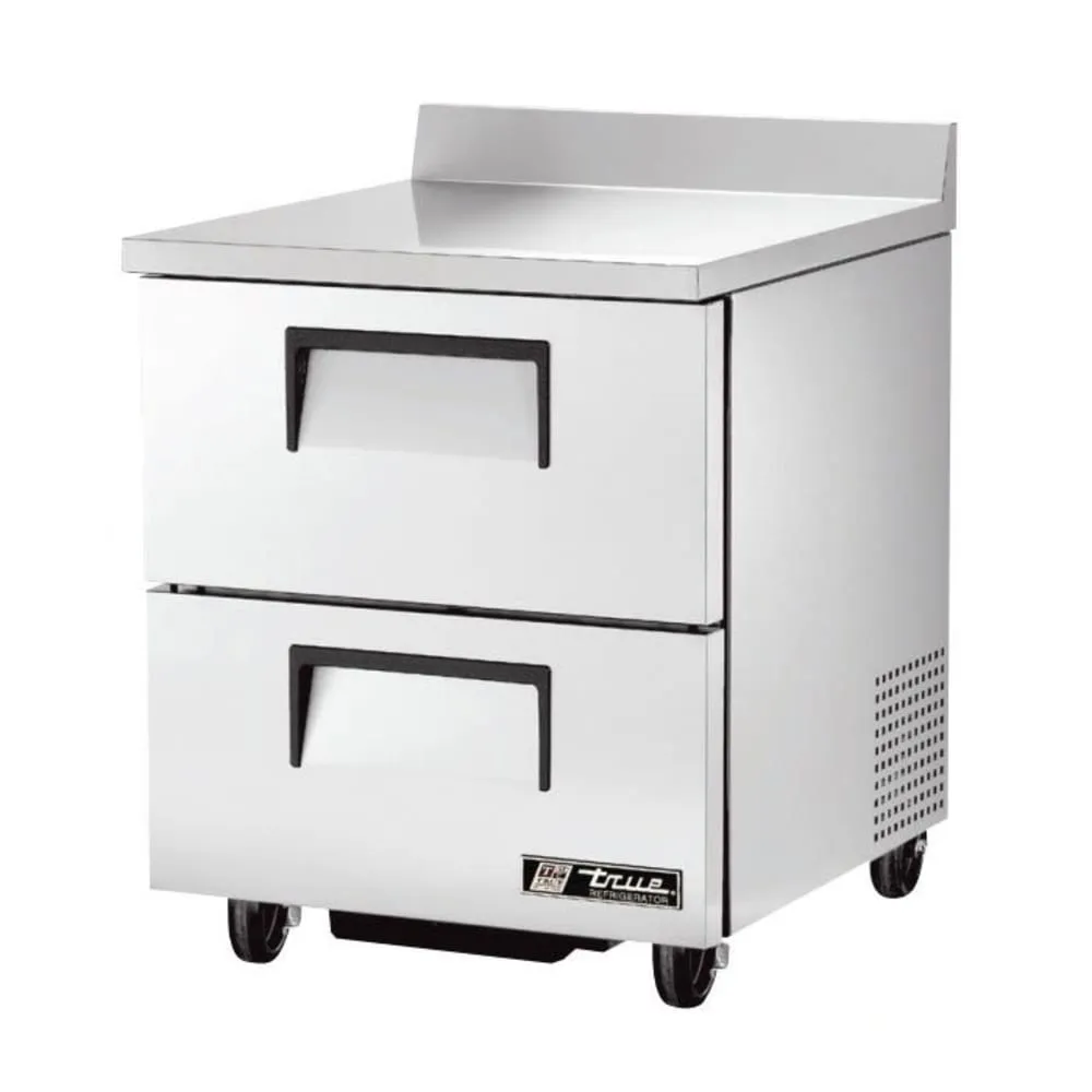 True TWT-27D-2-HC 28 Worktop Refrigerator w/ (1) Section & (2) Drawers. 115v