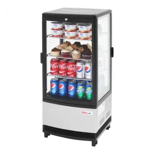 Turbo Air - CRT-77-2R-N. Commercial  Display Case Diamond glass merchandiser. Countertop. 3.0 cu. ft. Refrigerator