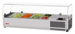 Turbo Air - CTST-1200G-13-N. Commercial E-Line Countertop Salad Table. with clear hood. 47-1/4L