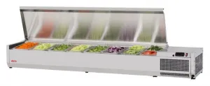 Turbo Air - CTST-1800-13-N. Commercial E-Line Countertop Salad Table. with clear hood. 70-7/8L