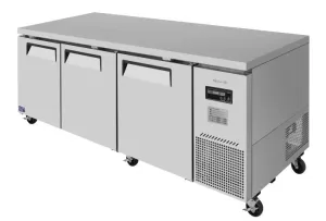 Turbo Air - JUF-93D-N. 3 Solid Doors Undercounter Freezer. Side Mount - Deep