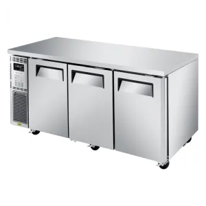Turbo Air - JUR-72S-N6. 3 Solid Doors Undercounter Refrigerator. Side Mount - Narrow