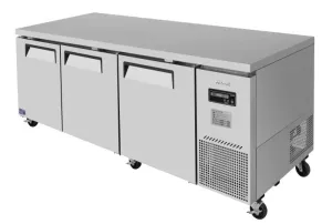 Turbo Air - JUR-93D-N. 3 Solid Doors Undercounter Refrigerator. Side Mount - Deep