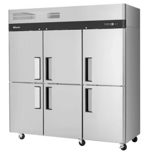 Turbo Air - M3F72-6-N. Commercial 77 Reach-in freezer M3 series Stainless Steel Three-section 65.6 cu.ft.