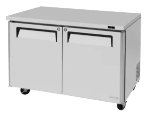 Turbo Air - MUF-48-N. 2 Solid Doors Undercounter Freezer
