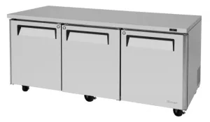 Turbo Air - MUR-72-N. 3 Solid Doors Undercounter Refrigerator