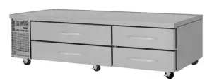 Turbo Air - PRCBE-96R-N. 4 Drawers (96) SS Chef Base Refrigerator