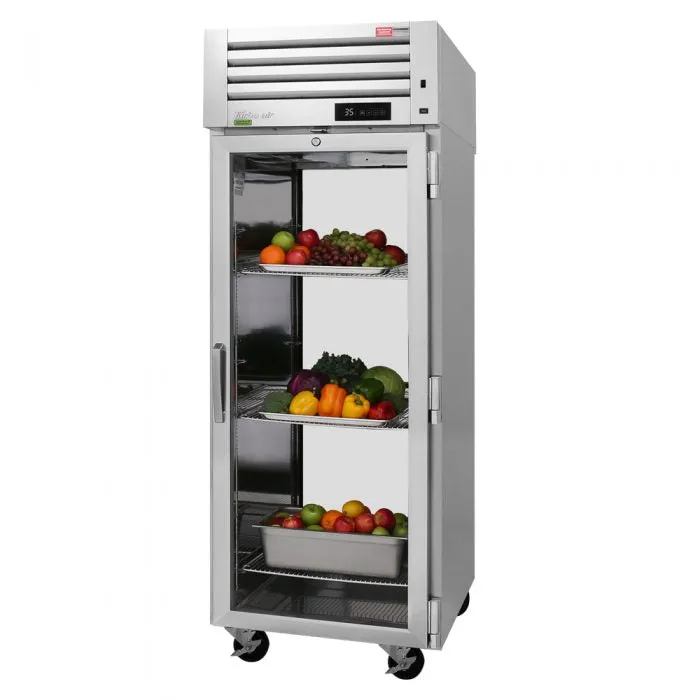 Turbo Air - PRO-26R-G-PT-N. Commercial 28 Refrigerator PRO Series Pass Thru 2 Glass Full Doors Pass-Thru  29.01cu.ft.