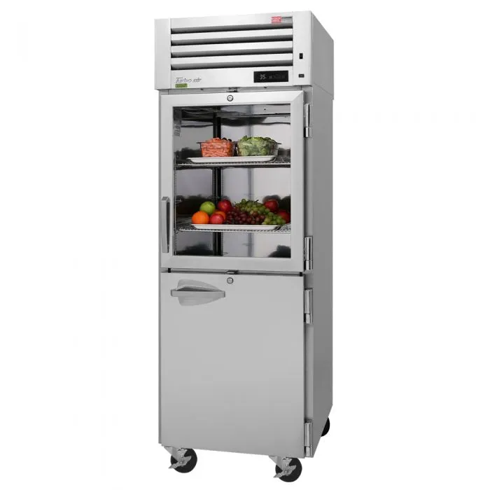 Turbo Air - PRO-26R-GSH-N. Commercial 28 Reach-In Refrigerator PRO Series 2 section 50.8 cu.ft