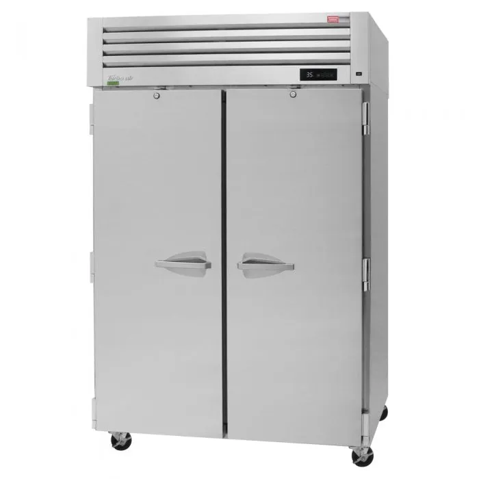 Turbo Air - PRO-50R-N. Commercial 51 2 Solid Door Reach-In Refrigerator PRO Series 2 Sections 47.73 cu.ft.