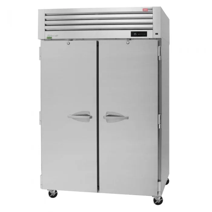 Turbo Air - PRO-50R-PT-N. Commercial 51 2 Solid Door Reach-In Refrigerator PRO Series Pass-Thru 2 Sections 50.64 cu.ft