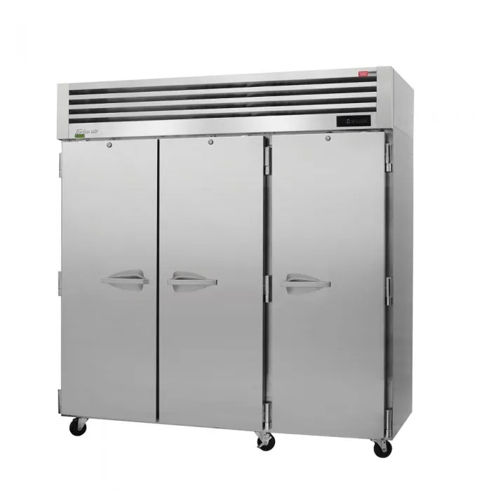 Turbo Air - PRO-77F-N. Commercial 77 3 Solid Door Reach-in Refrigerator PRO Series 3 Section 74.94 cu. ft