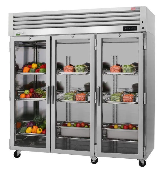 Turbo Air - PRO-77R-G-N. Commercial PRO Series Refrigerator. reach-in. three-section. 75.69 cu. ft.