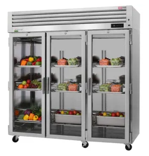 Turbo Air - PRO-77R-G-N. Commercial PRO Series Refrigerator. reach-in. three-section. 75.69 cu. ft.