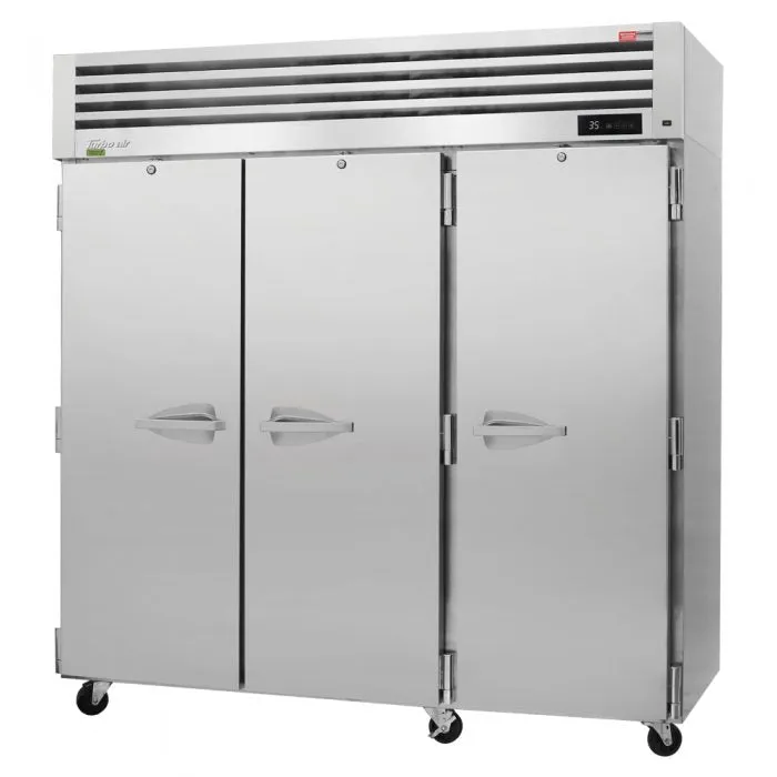 Turbo Air - PRO-77R-N. Commercial 77 3 Solid Door Refrigerator PRO Series Reach-in Refrigerator. 3 Section 75.06 cu.ft