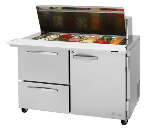 Turbo Air - PST-48-18-D2R-N. Commercial PRO Series Mega Top Sandwich/Salad Prep Table. two-section