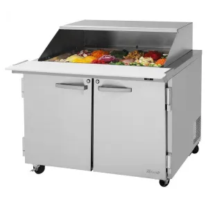 Turbo Air - PST-48-18-N-SL. Commercial PRO Series Mega Top Sandwich/Salad Prep Table-Slide Lid. two-section