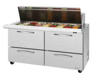 Turbo Air - PST-60-24-D4-N. Commercial PRO Series Mega Top Sandwich/Salad Prep Table. two-section