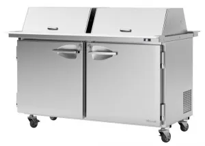 Turbo Air - PST-60-24-N-DS. Commercial PRO Series Mega Top Sandwich/Salad Prep Table-Dual Sided. two-section