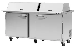 Turbo Air - PST-72-30-N-DS. Commercial PRO Series Mega Top Sandwich/Salad Prep Table-Dual Sided. two-section