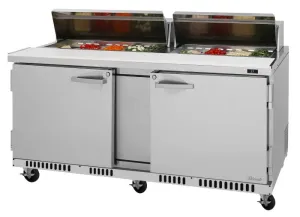 Turbo Air - PST-72-FB-N. Commercial PRO Series Sandwich/Salad Prep Table. Front Breathing airflow