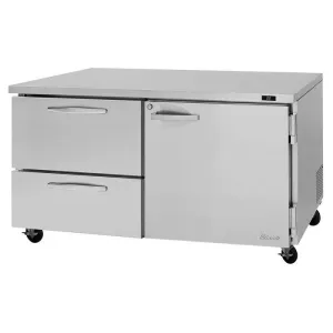 Turbo Air - PUR-60-D2R(L)-N. 2 Drawers 1 Right(Left) Hinged Door Undercounter Refrigerator
